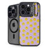 Purple Happy Face Pattern iPhone 16 Pro Kickstand Case